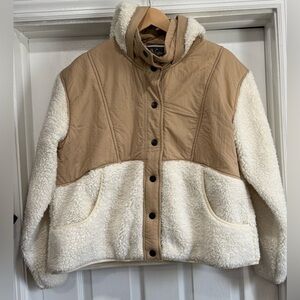 Natural Reflections Tan and Cream Teddy Jacket